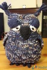 navy blue owl - My work