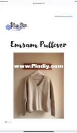 Blue Star Crochet Company - Veronika Cromwell - Emsam Pullover - Free