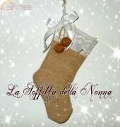 Burlap and lace stocking