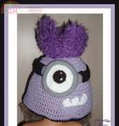 purple minion hat