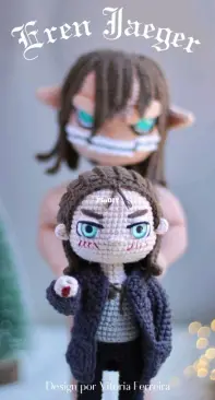 Amigurumisdavit - Vitória Ferreira - Eren Yaeger - Portuguese