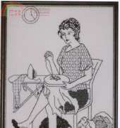 Catkin Embroidery Designs- A Quiet Moment Blackwork Pattern