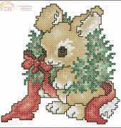 Bunny in Wreath from Stoney Creek Collection Book 66 Together at Christmas XSD
