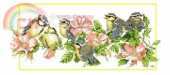 Lanarte 33849 bluetits on roses by Marjolein Bastin pat