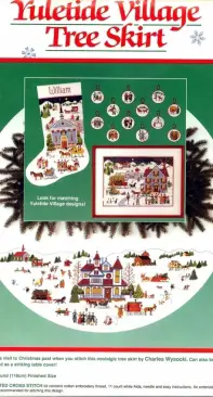 Dimensions 8418 Yuletide Village Tree Skirt XSD