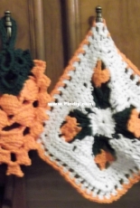 Tulip potholder and a carrot for a brass bunny