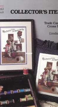 The Scarlet Thread - Collectors Item 1 Trade Cards in Cross Stitch by Linda Jary