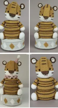 Zen Knit Toys - Svetlana Golova - Tiger Stacking Rings Toy