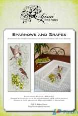 Ajisai Designs - Sparrows and Grapes, Blackwork