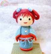 TGLDdoll-ChoCho Crochet amigurumi Kokeshi doll pattern