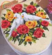 Vervaco 1255-13.502 Doves Toilet Lid Cover