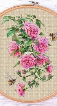 Ameli Stitch - Bumblebees In Roses by Anna Smith / Kuznetsova