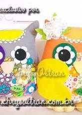 Chrys Altran-Felting Owls-Free Pattern/Portuguese