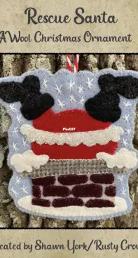 Shawn York / Rusty Crow - Rescue Santa A Wool Christmas Ornament