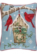 Peking Handicraft - Winter Nest Birdhouse Pillow