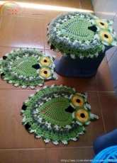 Luciana de Assuncao-  Crocheted Owl Rug - Portuguese - Free
