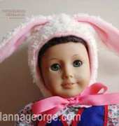 Craft Nest - 18" Doll Fleece Animal Hat Pattern