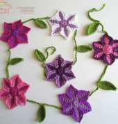 Clematis Garland Bunting by Claire Maloney