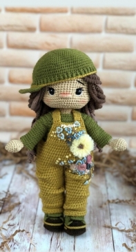 CrochetBunnyDesign - Soni Toys - Irina Tarasova - Goldcrest outfit for a doll - Traje Goldcrest para una Muñeca - Spanish