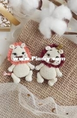 Crochet Pattern By Lily - moi prelesti - Liliya Sharipova - Baby Lion brooch
