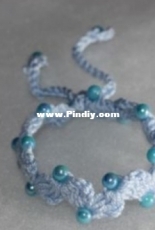 crochet bracelet with pearl