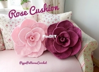 Pippa Patterns Crochet - Connie Rockliff - Rose Cushion