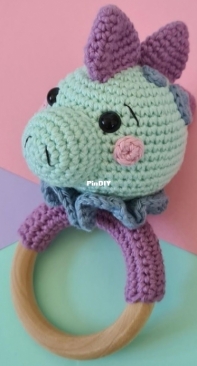 Hobbii Friends - Super Cute Design - Jennifer Santos - Dino Rattle - Free