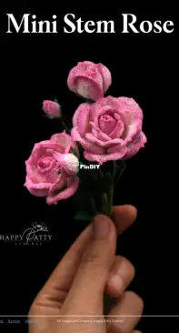 Happy Patty Crochet - Mini Stem Rose
