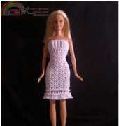Crochet for Barbie - Katrinna Fruit - Winter snow dress and cape wrap - Free