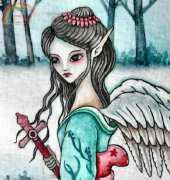 HAED HAECCKQS 102 QS Kimono Fairy-Winter Visitor  by Ching-Chou Kuik