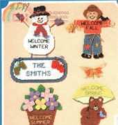 Mary Maxim #7357 Fall and Winter Sign