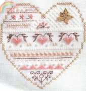 The Victoria Sampler Learning Collection Level 3 Satin Stitch BCS 3-10 - Satin Hearts