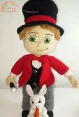 Happy Kids Amigurumi Designs - Hocus pocus magician boy doll