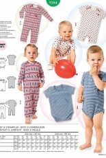 Burda 9384 Baby body suit pattern