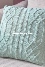 My Crochetory -  Sylwia Kawczyńska - Cable diamond pillow - Free