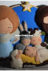 Felt nativity scene