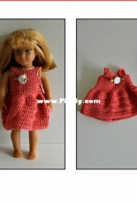 Tilda and filur - Susanne Fagelberg - 6.5” American Mini Girl Doll Outfits including Dress – Top - Skirt