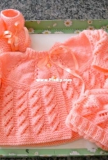 Baby Knitting Jaacket, Hat & Booties