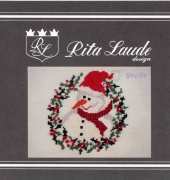 Rita Laude 12-402 Schneemann im Kranz Snowman in Wreath