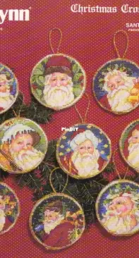Janlynn 125-55 Santa Ornaments by Donna Vermillion Giampa PCS