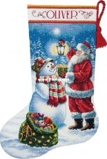 Dimensions Santa's Sidecar Stocking Counted Cross Stitch Kit, 13 x 20,  14-Count 