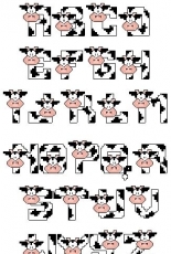 Cow Alphabet from Leisure Arts 2633 Alphabet Books 2 PCS
