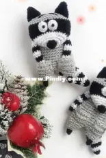 Crochet Pattern By Lily - moi prelesti - Liliya Sharipova - Raccoon brooch