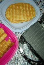 Wafer rolls and waffles for mini cake