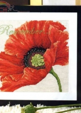 Fragile Beauty Remembrance Poppy by Maria Diaz from Cross Stitch Gold 86