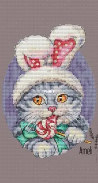 Kitten - bunny by Ameli Stitch