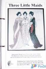 Catkin Embroidery Designs Three Little Maids, Blackwork