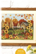 Down on the Farm - Autumn Scene by Lesley Teare from Cross Stitch Gold 149