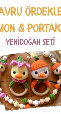 Sevdece handmade - Zeynep Sevde Özipek - Lemon and Orange New Born Set - Limon ve Portakal Yenidoğan Seti - Turkish