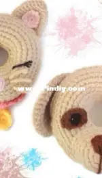 Oodles of Crochet Crafts - Rachel Zain - Doughnut Buddy Friends - Cat and Dog